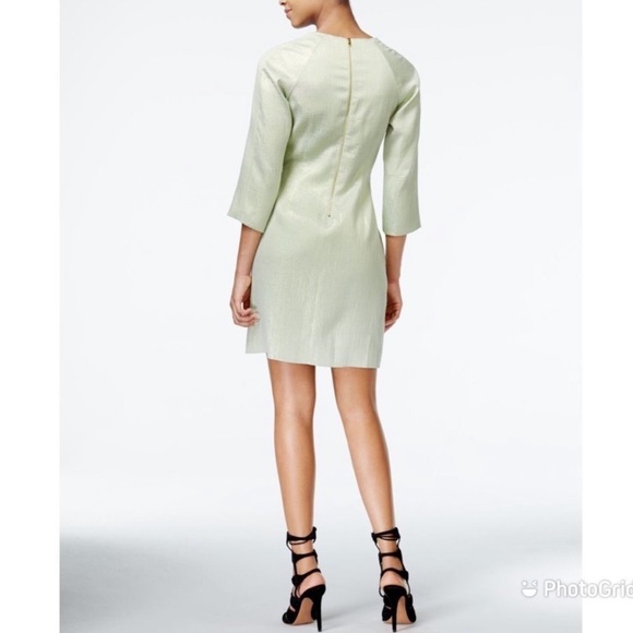 RACHEL Rachel Roy Women's Little Twist Neck Sheath Dress Green Size Large